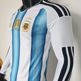 2026/27 Argentina Home Player Version Long Sleeve Soccer Jersey  背上有1893