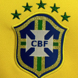 2014 Brazil Home Yellow Retro Soccer Jersey