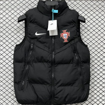 2026/27 Portugal Black Cotton Vest Jacket  J3308 黑色