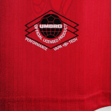 1996/97 M Utd Home Red Long Sleeve Retro Soccer Jersey