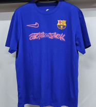 2025/26 BA x Travis Scott Blue Pure Cotton Jersey 胸前红色字