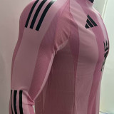 2025/26 Inter Miami Home Pink Player Version Long Sleeve Soccer Jersey