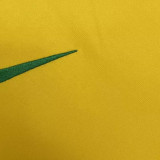 2002 Brazil Home Yellow Retro Long Sleeve Soccer Jersey