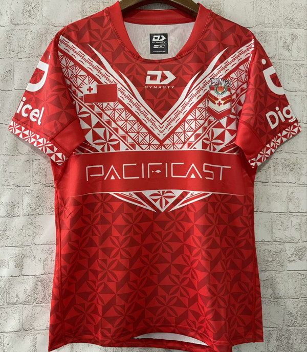 2025 TONGA Red Rugby POLO Shirt 汤加