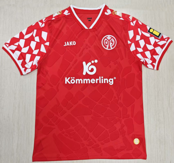 2025/26 Mainz 05 Home Red Fans Soccer Jersey 美因茨