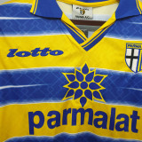 1998/99 Parma Home Yellow Retro Soccer Jersey