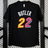 2025 Miami HEAT BUTLER #22 Black High Quality Casual T-Shirt T150