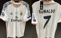 RONALDO # 7 RM Home Retro Jersey 2013/14 (Have All Patch) (9) 全套章 +2014胸前小字 ★★