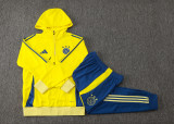 2025/26 AA Yellow Hoody Thickened Fluff Zipper Jacket Tracksuit