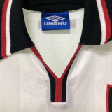 1998/99 M Utd Away White Retro Soccer Jersey