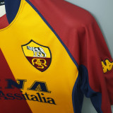 2001/02 Roma Red And Yellow Retro Soccer Jersey