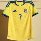 2026/27 Ukraine Home Yellow Player Version Soccer Jersey
