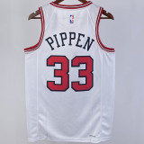 2023/24 Bulls PIPPEN #33  White NBA Jerseys 热压