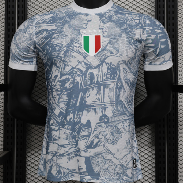 2025 Italy Grey Special Edition Player Version Soccer Jersey