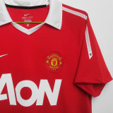 ROONEY #10 M Utd Home Red Retro Soccer Jersey 2010/11  欧冠字体和旧款欧冠章