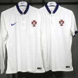 2014 Portugal Away White Retro Player Version Soccer Jersey 球员版