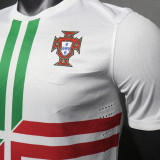 2012 Portugal Away White Retro Player Version Soccer Jersey