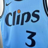 2025 Clippers PAUL #3 Blue City Edition NBA Jersey