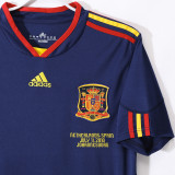 2010 Spain Away Royal Blue Retro Soccer Jersey