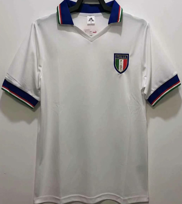 1982 Italy Away White Retro Soccer Jersey
