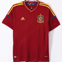 2012 Spain Home Red Retro Soccer Jersey