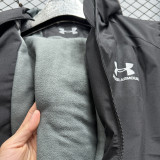 2025 UA Velvet Thickened Warm Black Outdoor Jacket #F4加绒冲锋衣