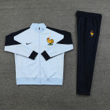 2025 France Light Blue Kids Jacket Tracksuit
