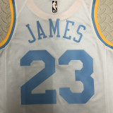 Lakers JAMES #23 White Retro NBA Jerseys