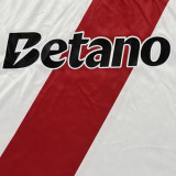 2025/26 River Plate Home White Long Sleeve Fans Soccer Jersey