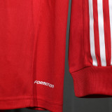 2011/12 RM Away Red Retro Player Version Lopng Sleeve Soccer Jersey 球员版