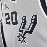 2021 Spurs GINOBILI #20 Grey NBA Jerseys
