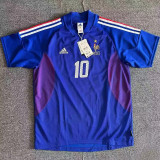 2002 France Home Blue Retro Soccer Jersey