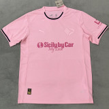2025/26 Palermo Home Pink Fans Soccer Jersey 巴勒莫 有前后广告