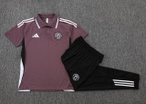 2025/26 M Utd Grey Purple POLO Sweater Tracksuit