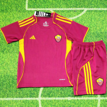 2025/26 Roma Home Red Kids Soccer Jersey