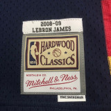 2008/09 Cleveland JAMES #23 Retro Dark Blue NBA Jerseys热压