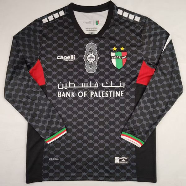 2024/25 Palestino Away Black  Long Sleeve Soccer Jersey