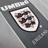 1996 England Away Grey Retro Long Sleeve  Jersey