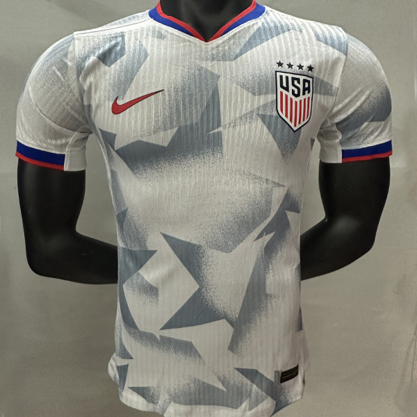 2025/26 U.S Home White Player Version Soccer Jersey 带星