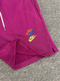 2025 NK Purple Embroidered Multicolor Logo Casual Short Pants CN02紫
