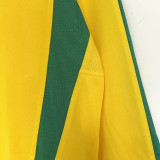2002 Brazil Home Yellow Retro Long Sleeve Soccer Jersey