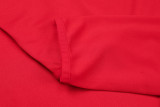 2025 Ad~ Red Sweater Tracksuit