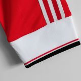 1983 M Utd  Home Red Retro Long Sleeve Soccer Jersey