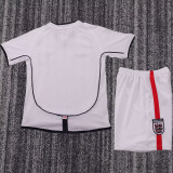 2002 England Home Kids Retro Soccer Jersey