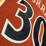 2009/10 Warriors CURRY #30 Orange Retro NBA Jerseys 热压