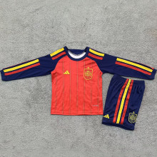 2026/27 Spain Home Red Kids Long Sleeve Soccer Jersey  长袖童装