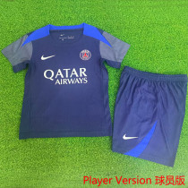 2025/26 PSG Blue Player Version Kids Soccer Jersey 球员版童装