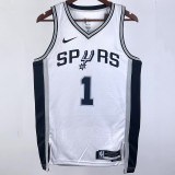 2023/24 Spurs WEMBANYAMA  #1  White  NBA Jerseys