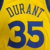 2018 Warriors DURANT #35 The Bay NBA Jerseys Hot Pressed