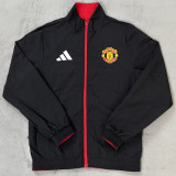 2026 M Utd Red And Black Reversible Windbreaker 双面